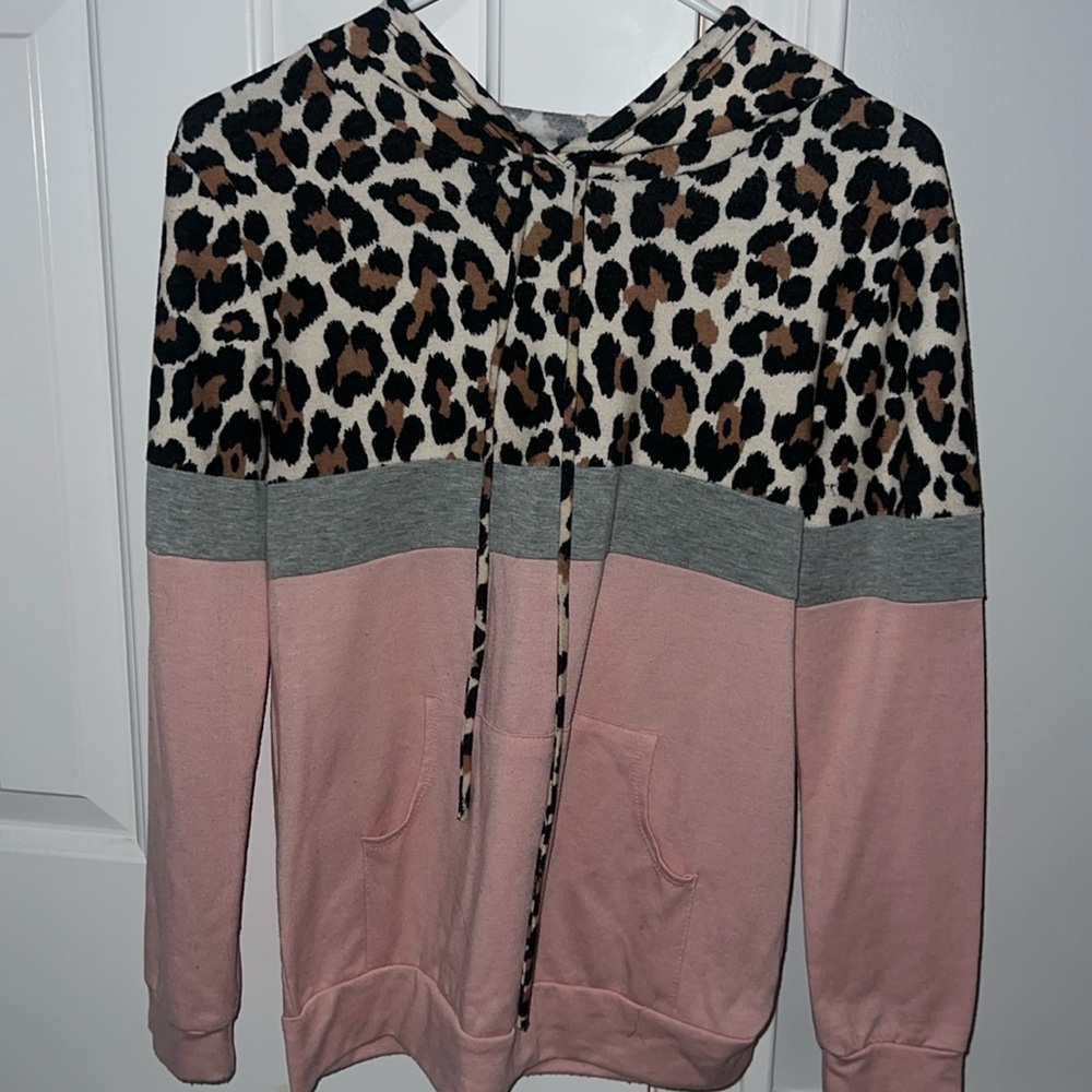 Pink Lily Drawstring Hoodie